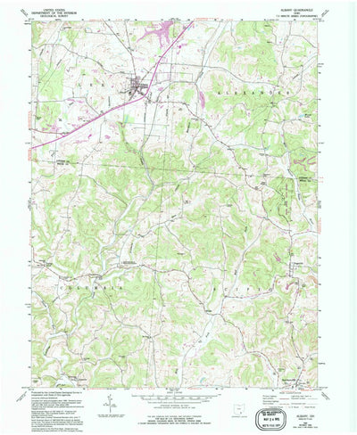 United States Geological Survey Albany, OH (1960, 24000-Scale) digital map