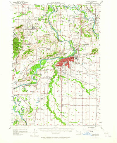 United States Geological Survey Albany, OR (1957, 62500-Scale) digital map