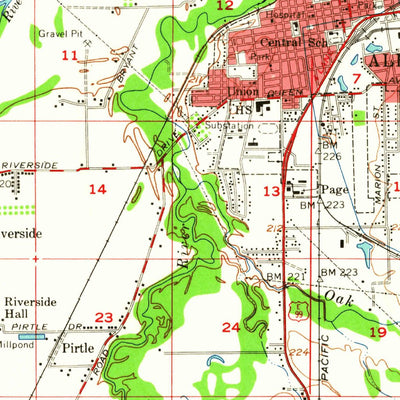 United States Geological Survey Albany, OR (1957, 62500-Scale) digital map