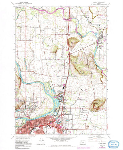United States Geological Survey Albany, OR (1970, 24000-Scale) digital map