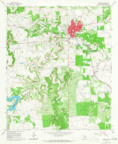 United States Geological Survey Albany, TX (1965, 24000-Scale) digital map