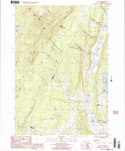United States Geological Survey Albany, VT (1986, 24000-Scale) digital map