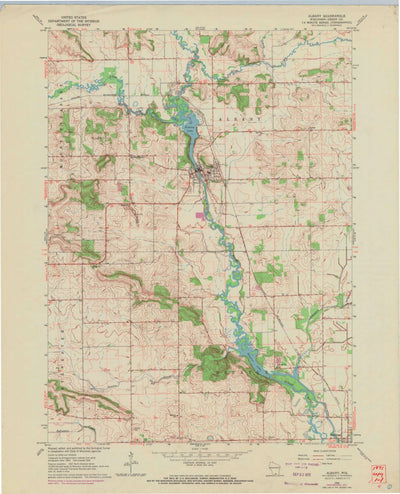 United States Geological Survey Albany, WI (1962, 24000-Scale) digital map