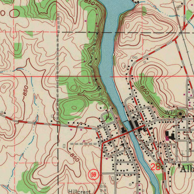 United States Geological Survey Albany, WI (1962, 24000-Scale) digital map