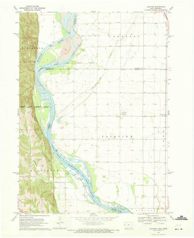 United States Geological Survey Albaton, IA-NE (1969, 24000-Scale) digital map