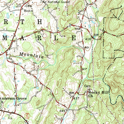 United States Geological Survey Albemarle, NC (1957, 62500-Scale) digital map