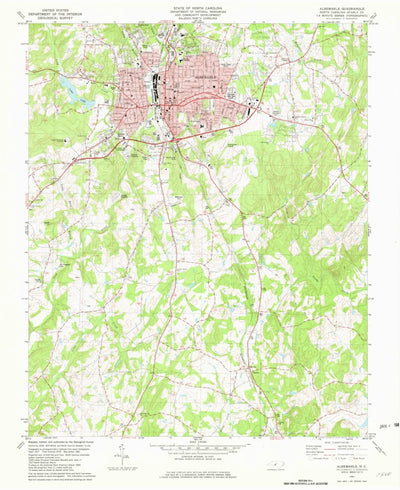United States Geological Survey Albemarle, NC (1981, 24000-Scale) digital map