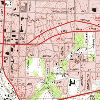 United States Geological Survey Albemarle, NC (1981, 24000-Scale) digital map