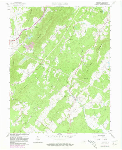 United States Geological Survey Alberene, VA (1967, 24000-Scale) digital map