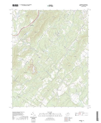 United States Geological Survey Alberene, VA (2022, 24000-Scale) digital map