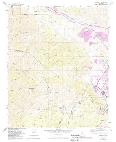 United States Geological Survey Alberhill, CA (1954, 24000-Scale) digital map