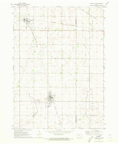United States Geological Survey Albert City, IA (1971, 24000-Scale) digital map