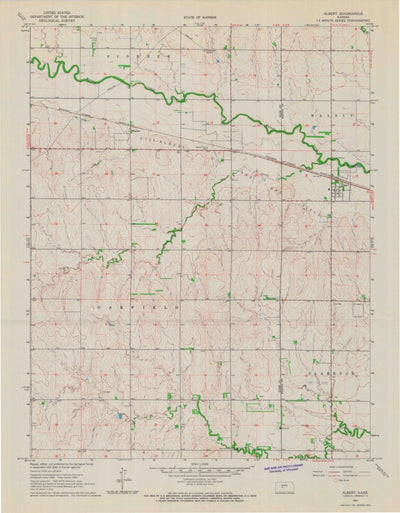 United States Geological Survey Albert, KS (1965, 24000-Scale) digital map