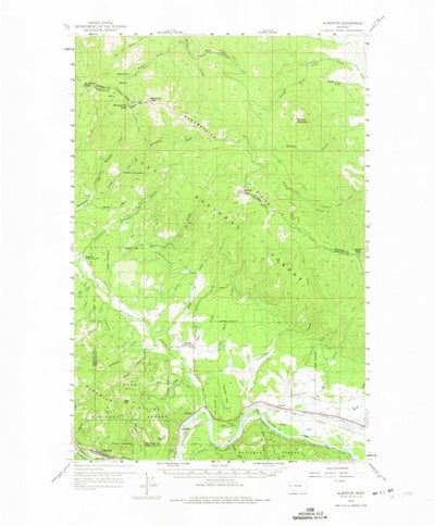 United States Geological Survey Alberton, MT (1959, 62500-Scale) digital map
