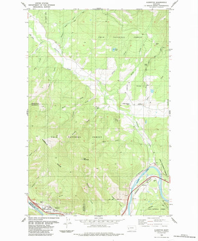 United States Geological Survey Alberton, MT (1984, 24000-Scale) digital map