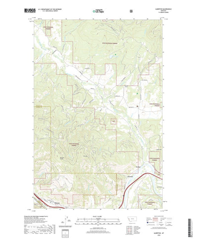 United States Geological Survey Alberton, MT (2020, 24000-Scale) digital map