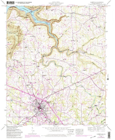 United States Geological Survey Albertville, AL (1947, 24000-Scale) digital map
