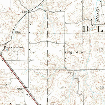 United States Geological Survey Albia, IA (1929, 62500-Scale) digital map
