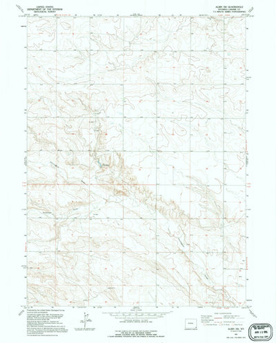 United States Geological Survey Albin SW, WY (1991, 24000-Scale) digital map