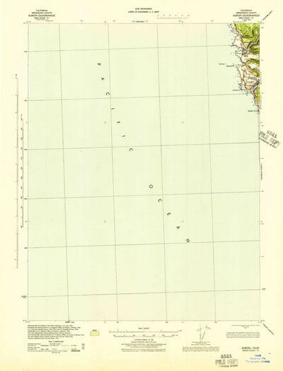 United States Geological Survey Albion, CA (1943, 62500-Scale) digital map