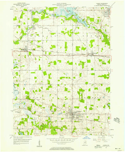 United States Geological Survey Albion, IN (1956, 24000-Scale) digital map