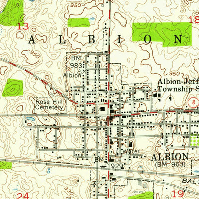 United States Geological Survey Albion, IN (1956, 24000-Scale) digital map