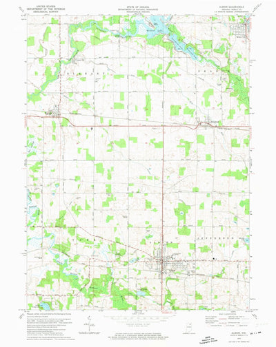United States Geological Survey Albion, IN (1973, 24000-Scale) digital map