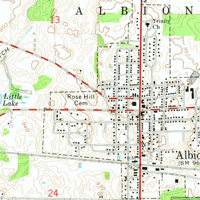 United States Geological Survey Albion, IN (1973, 24000-Scale) digital map
