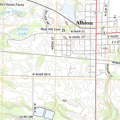 United States Geological Survey Albion, IN (2013, 24000-Scale) digital map