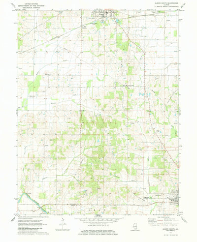 United States Geological Survey Albion South, IL (1971, 24000-Scale) digital map