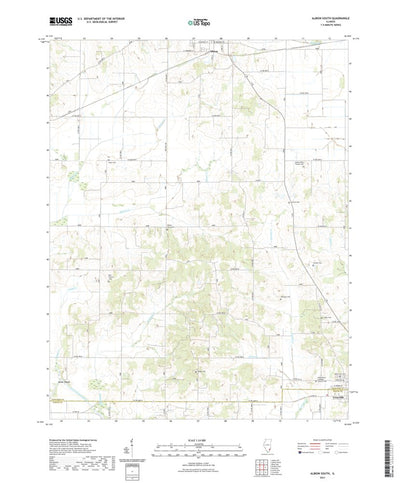United States Geological Survey Albion South, IL (2021, 24000-Scale) digital map