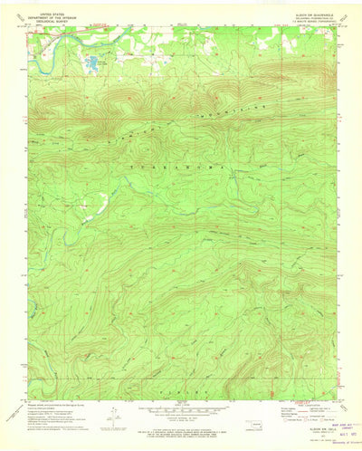 United States Geological Survey Albion SW, OK (1971, 24000-Scale) digital map