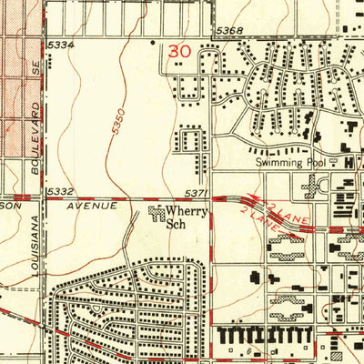 United States Geological Survey Albuquerque East, NM (1954, 24000-Scale) digital map