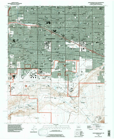 United States Geological Survey Albuquerque East, NM (1990, 24000-Scale) digital map