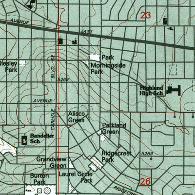 United States Geological Survey Albuquerque East, NM (1990, 24000-Scale) digital map