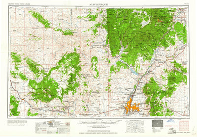 United States Geological Survey Albuquerque, NM (1958, 250000-Scale) digital map