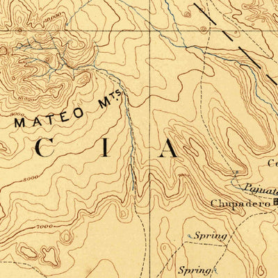 United States Geological Survey Albuquerque W, NM (1892, 250000-Scale) digital map