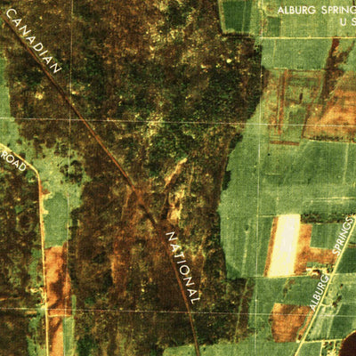 United States Geological Survey Alburg Springs Station, VT (1977, 25000-Scale) digital map