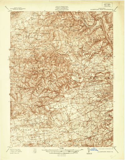 United States Geological Survey Alburtis, PA (1937, 48000-Scale) digital map