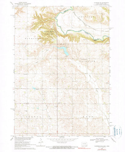 United States Geological Survey Alcester NE, SD-IA (1968, 24000-Scale) digital map