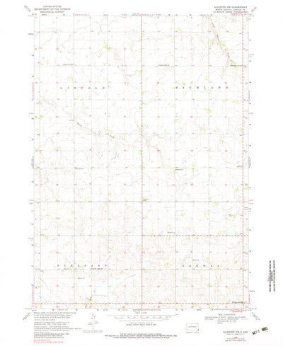 United States Geological Survey Alcester NW, SD (1968, 24000-Scale) digital map