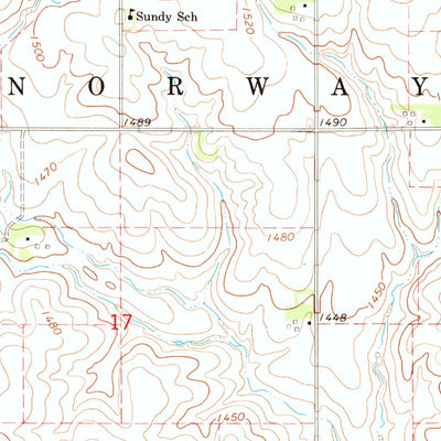 United States Geological Survey Alcester NW, SD (1968, 24000-Scale) digital map
