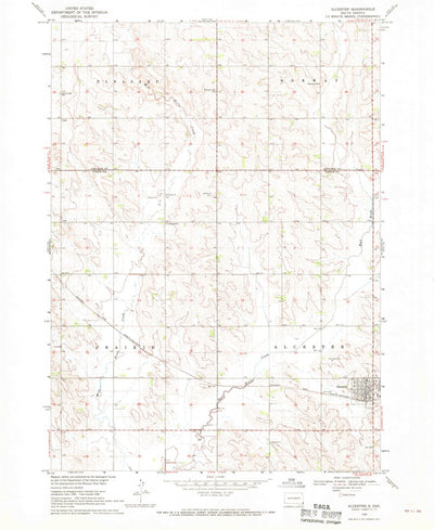 United States Geological Survey Alcester, SD (1968, 24000-Scale) digital map