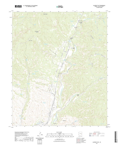 United States Geological Survey Alchesay Flat, AZ (2021, 24000-Scale) digital map