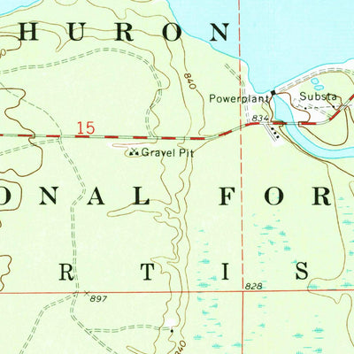 United States Geological Survey Alcona Dam Pond, MI (1972, 24000-Scale) digital map