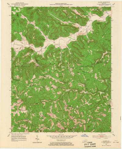 United States Geological Survey Alcorn, KY (1952, 24000-Scale) digital map