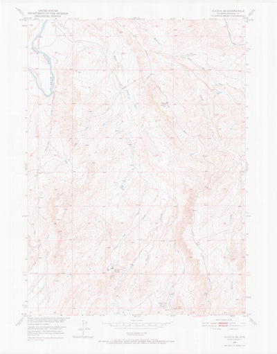 United States Geological Survey Alcova SE, WY (1950, 24000-Scale) digital map