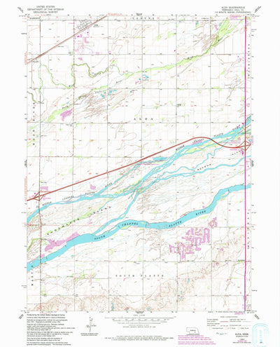 United States Geological Survey Alda, NE (1962, 24000-Scale) digital map