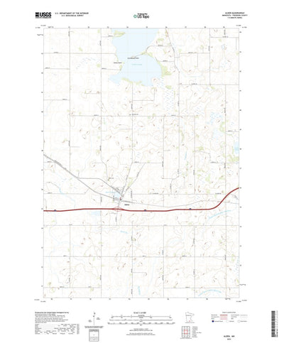 United States Geological Survey Alden, MN (2022, 24000-Scale) digital map