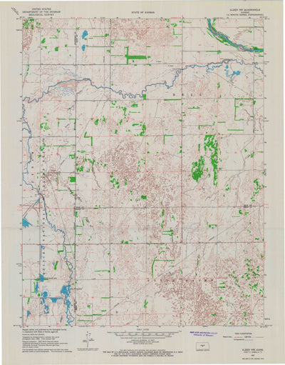 United States Geological Survey Alden NW, KS (1967, 24000-Scale) digital map